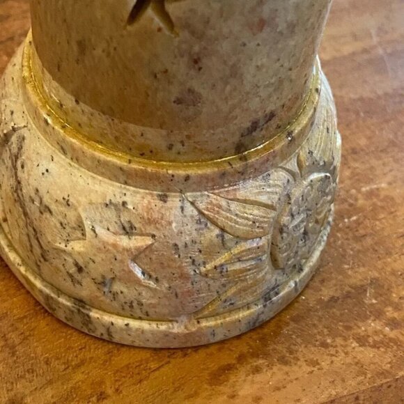 Soapstone Incense Burner 12in High Decorative Celestial Zodiac Moon Sun Marble - Picture 14 of 16